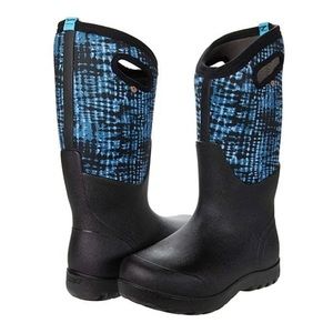Bogs Women's Neo-Classic Tie Dye Insulated Waterproof Winter Boots Blue Multi 9